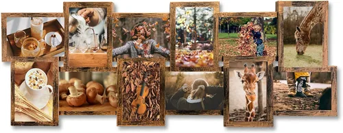 Miniatura 10 de J.M.Deco 12 marcos de fotos de collage de apertura para decoración de pared, juego de marcos de fotos de 4 x 6 pulgadas para decoración
