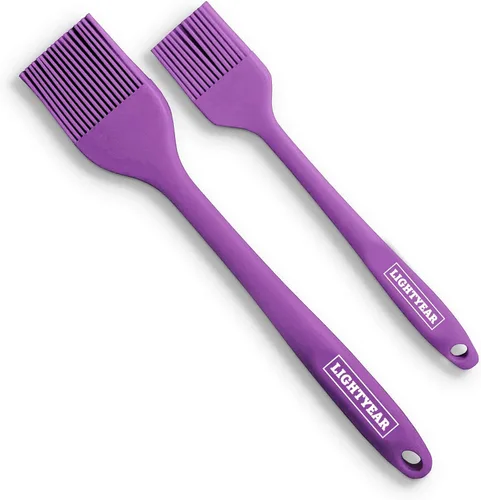 Miniatura 8 de Lightyear Juego de cepillos de silicona para untar (2 piezas) ❘ Cepillo de aceite resistente al calor de 450°F para tu cocina - Ideal para Rojo