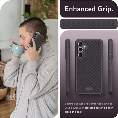 Miniatura 4 de TUDIA MergeGrip - Funda protectora para Samsung Galaxy S23 FE 2023, de doble capa, a prueba de golpes, grado militar, antideslizante, resistente
