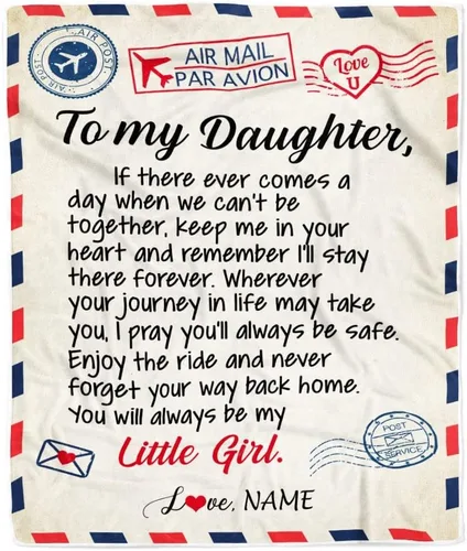 Miniatura 34 de Manta personalizada con texto en inglés «To My Amazing Daughter from Mom Dad Lion Never Forget I Love You Daughter», manta de forro polar