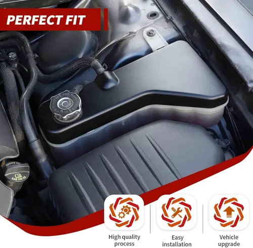 Miniatura 4 de Cubierta de tanque de refrigerante y moldura del motor compatible con Dodge Charger 2011-2023, para Dodge Challenger 2011-2023, para Chrysler 300c