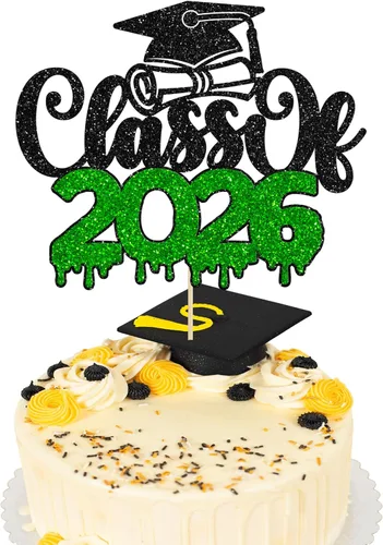 1 pieza de decoración de pastel de graduación 2023 con purpurina de felicitaciones 2023 para pastel de graduación 2023 temática de graduación para