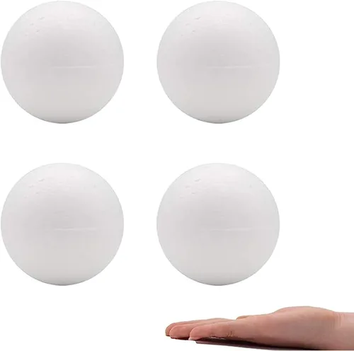 Miniatura 5 de Crafare Paquete de 2 bolas de espuma de 4.7 pulgadas para manualidades, bolas de espuma de poliestireno blanco para arte, hogar, proyectos