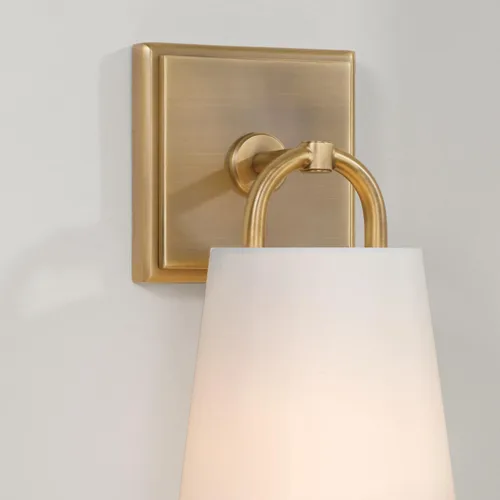Miniatura 9 de Capital Lighting 649411MB Brody - Aplique de pared de tela blanca de transición, 1 luz de 100 vatios, 11 pulgadas de alto x 7 pulgadas de ancho