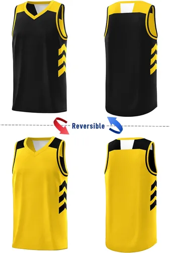 Miniatura 27 de KXK Camiseta de baloncesto reversible en blanco para hombre, uniforme de equipo, atlético, hip hop, camisetas de baloncesto S-4XL