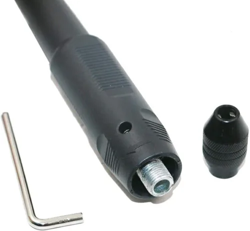 Miniatura 5 de Accesorio adaptador de eje flexible de 1/8 pies (0.125 in), portabrocas de cable de extensión de taladro flexible y herramienta de amoladora