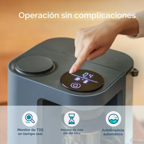 Miniatura 4 de Bluevua RO100ROPOT-Lite (UV) Sistema de filtro de agua de ósmosis inversa para encimera, purificación de 7 etapas con UV y remineralización, 3:1 Azul