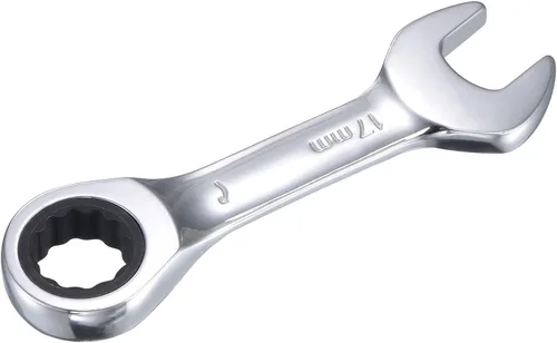 Miniatura 5 de uxcell Llave combinada de trinquete rechoncha de 0.669 in métrica 72 dientes 12 herramientas terminadas en caja de puntos, CR-V