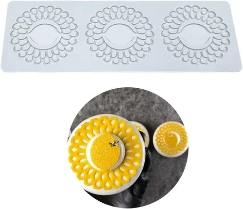 Miniatura 2 de Moldes de silicona 3D de hojas huecas para chocolate, molde de panal, abeja, caramelo, patrón de flores, molde para fondant, decoración de tartas