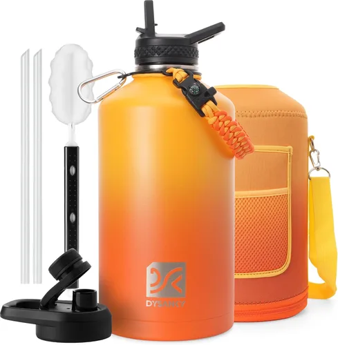 Miniatura 34 de DYSANKY Botella de agua aislada de 32 onzas, metal al vacío de acero inoxidable grueso, jarra de agua deportiva portátil para gimnasio y senderismo