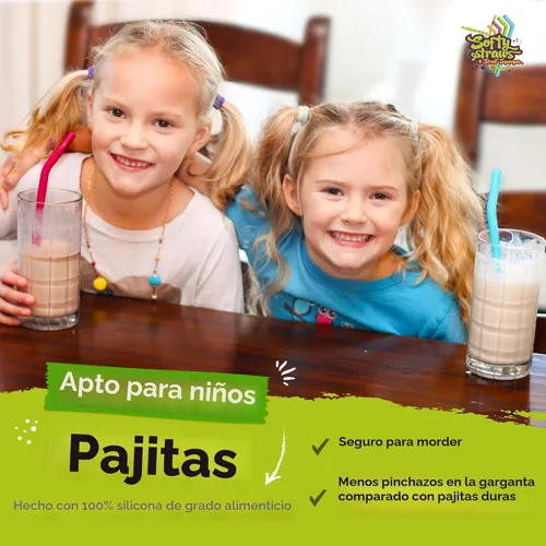 Miniatura 3 de Sorbetes reutilizables Pack de 4 sorbetes de silicona, Perfectas para smoothies y fiestas, vienen en envases ecológicos, Casual, Multilcolor Surtido