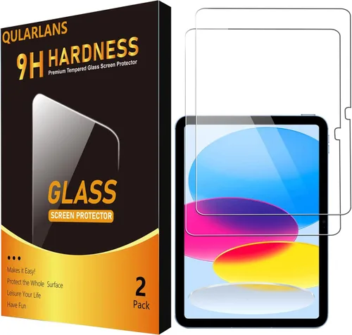 Qularlans Paquete de 2 protectores de pantalla para iPad de 11ª generación A16 de 11 pulgadas (2025) y iPad de 10.9 pulgadas (2022), película de