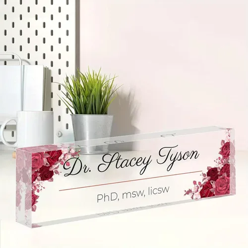 Miniatura 34 de Placa de nombre personalizada, placa de nombre personalizada para oficina, accesorio de escritorio de acrílico, regalos para compañeros de trabajo