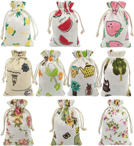 20 bolsas de arpillera con cordón, bolsas de regalo de boda de 3.9 x 5.3 pulgadas, joyas, fiestas de cumpleaños, baby shower, artes y manualidades,