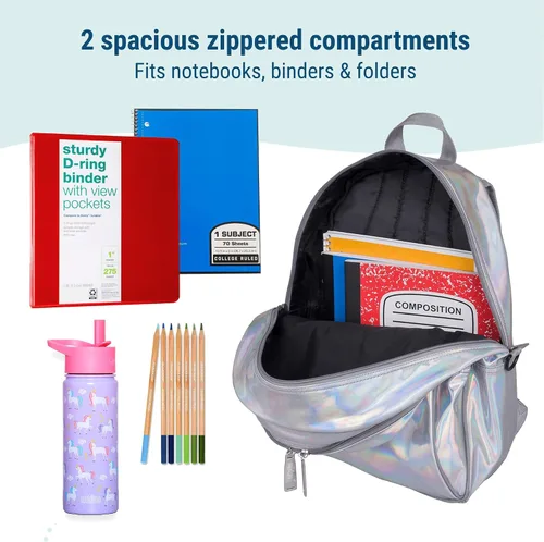 Miniatura 5 de Wildkin - Mochila infantil de 15 pulgadas, Viajar, talla única , Holographic