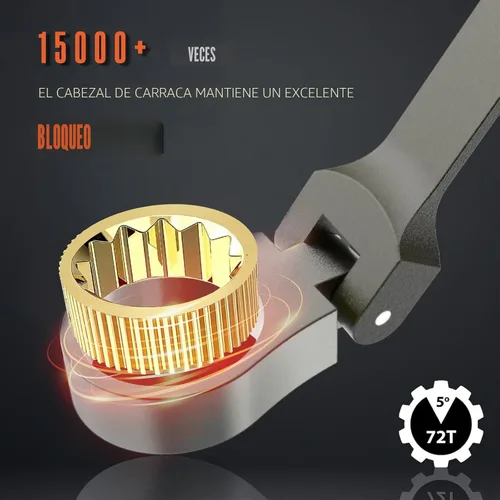 Miniatura 8 de SUZUME Juego de llaves de trinquete métricas y SAE de cabeza flexible de 24 piezas, 72 dientes Cr-V, juego de llaves de trinquete de acero Cr-V