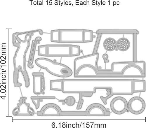 Miniatura 2 de GLOBLELAND Troqueles de corte de carrito de golf para bricolaje Scrapbooking Herramientas de golf de metal troquelados deportivos Plantillas