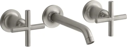 Miniatura 8 de Kohler T14413-4-BGD Purist - Grifo de pared para lavabo Cromo pulido