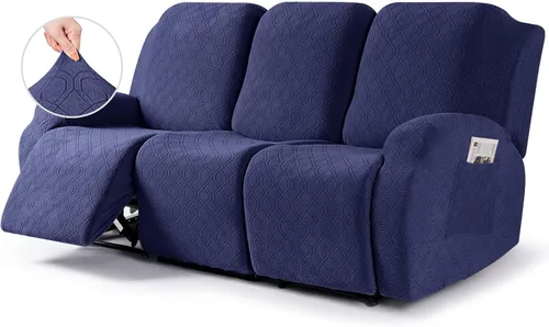 Miniatura 10 de VANSOFY Funda para silla reclinable, 3 piezas elásticas para silla reclinable, funda suave para silla reclinable, protector de muebles para perros