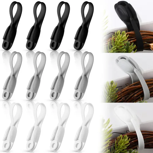 Miniatura 17 de Organizador de cables para electrodomésticos, organizador de silicona autoadhesivo para cocina, freidora de aire, tostadora, accesorios de Blanco