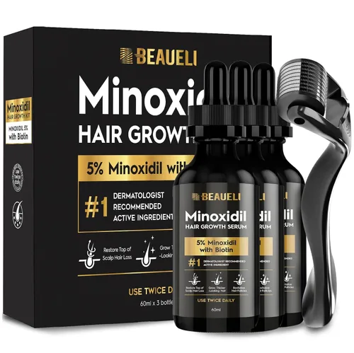 Miniatura 8 de Beaueli Kit de crecimiento de barba de Minoxidil para hombres y mujeres, tratamientos para la pérdida de cabello y el crecimiento del cabello