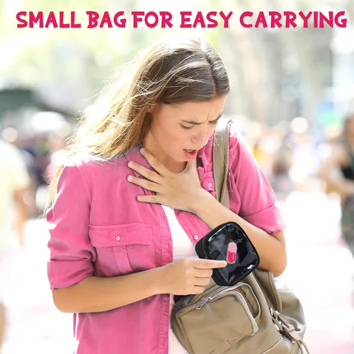 Miniatura 3 de Hillban 2 bolsas medicinales de chenilla con parche de letras, bolsas de viaje, de nailon transparente, bolsas de maquillaje portátiles