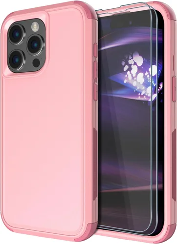 Miniatura 29 de Diverbox Funda para iPhone 15 Plus [a prueba de golpes] [a prueba de caídas] [protector de pantalla de vidrio templado], funda de protección