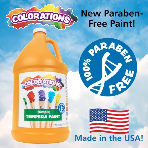 Miniatura 2 de Colorations Pintura de témpera sin parabenos para niños, 1 galón, azul vibrante. No tóxica y fabricada en los Estados Unidos, imprescindible