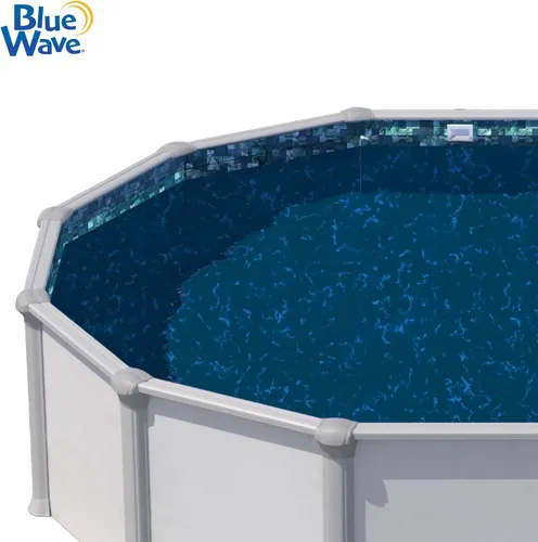 Miniatura 5 de Blue Wave Emerald Coast - Revestimiento redondo superpuesto de 24 pies para piscinas de pared de acero sobre el suelo, vinilo de calibre estándar