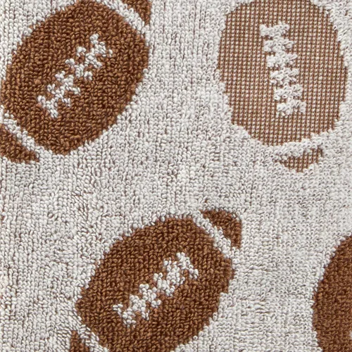 Miniatura 2 de SKL Home Juego de 2 toallas de mano de Jacqaurd de fútbol otoño/otoño, 100% algodón, 2 piezas, para baño, cocina, bar y regalo, color marrón