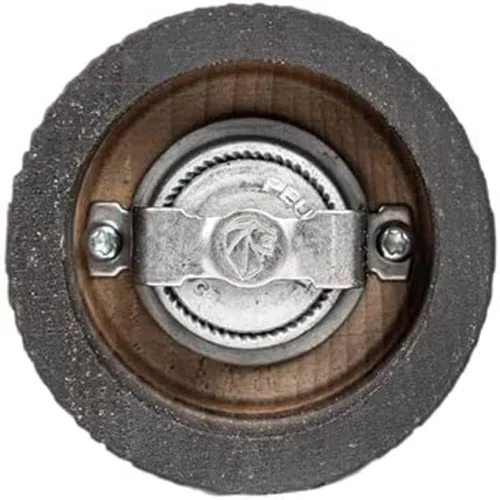 Miniatura 2 de Molinillo de pimienta de madera reciclada manual y su pimienta de comercio justo, acabado negro, 3.9 in - 4 pulgadas