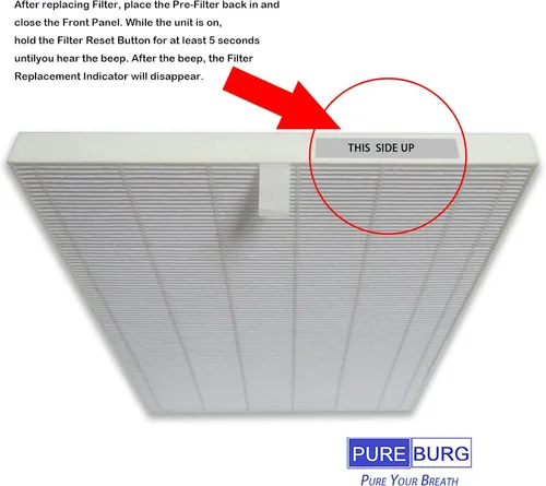 Miniatura 3 de PUREBURG Filtro de repuesto compatible con purificador de aire Winix XQ y XQ Pro Tower, filtro X, 2 HEPA H13 y 2 filtros de carbón activado