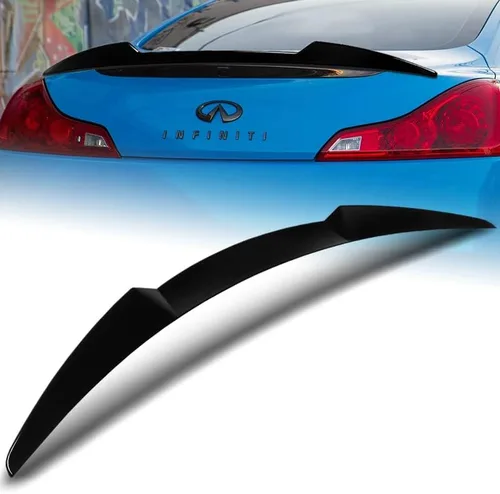 DriftX Performance, ala de alerón de maletero compatible con Infiniti G37 Coupe W-Power V-Style 2008-2013 (negro perla)