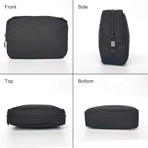 Miniatura 3 de Pequeña bolsa de maquillaje para bolso, paquete de 2 bolsas de viaje con cremallera, mini organizador portátil versátil para artículos de tocador