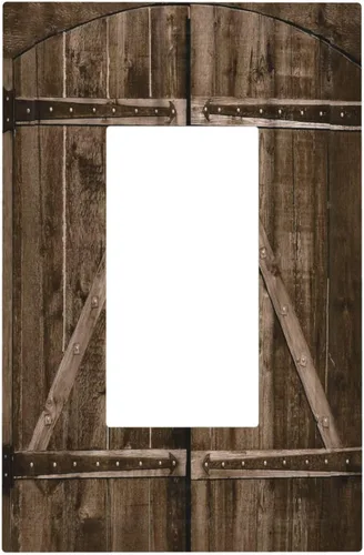 Miniatura 70 de Cubierta de Interruptor de Palanca Única de Asta de Venado de Madera de Estilo Rústico de Granja Placa Decorativa de Pared de 1 Banda Placa Frontal