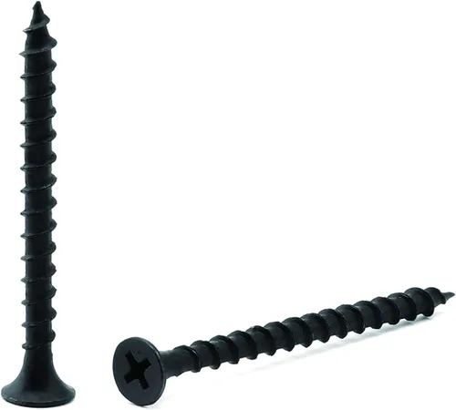 Miniatura 12 de Tornillo de madera de cabeza plana #8 x 5/8" con revestimiento de fosfato negro, 100 piezas, de autorroscado rápido, para paneles de yeso, de SG TZH
