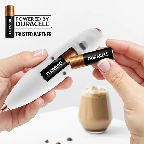 Miniatura 356 de Zulay Milk Boss Espumador de leche potente manual, hace espuma para latte, batidor para mezclar bebidas, café, miniespumador para capuchino, frappé