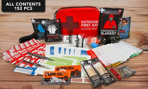 Miniatura 3 de Kit de primeros auxilios impermeable de 152 piezas, bolsa seca portátil para botes pequeños, bolsa de evacuación, kit médico de emergencia ideal