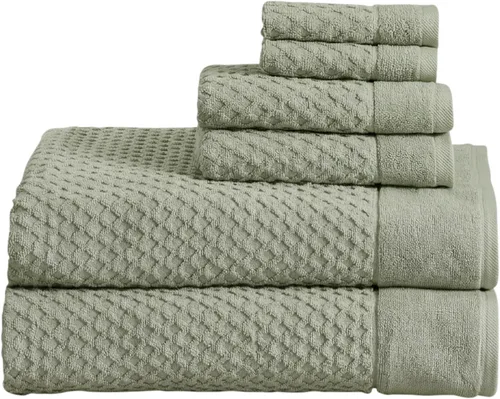 Miniatura 87 de Great Bay Home - Toallas de mano 100% algodón blanco, 6 toallas de baño suaves para manos, altamente absorbentes y de secado rápido, colección
