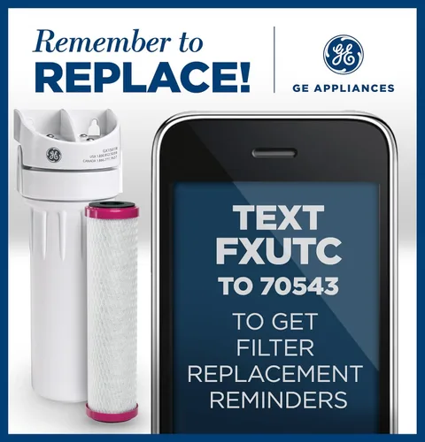 Miniatura 2 de GE Filtro básico de repuesto para sistema de agua potable de una sola etapa, se adapta al sistema de filtración debajo del fregadero GX1S01R