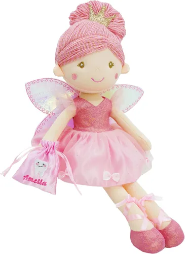 Miniatura 21 de June Garden Muñeca de hada del jardín encantado de 16 pulgadas Brielle - Muñeca de conejo de peluche rellena y suave para niña, regalo de Pascua
