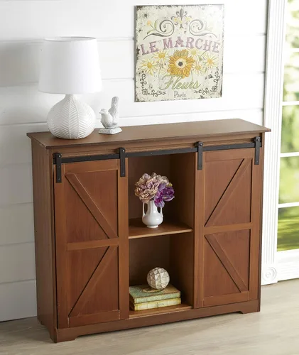 The Lakeside Collection Gabinetes estilo puerta de granero estilo buffet - Madera rústica