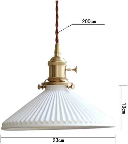 Miniatura 2 de E26 Moderna lámpara colgante creativa minimalista, lámpara de cerámica blanca, lámpara colgante de comedor, luz colgante de barra de noche