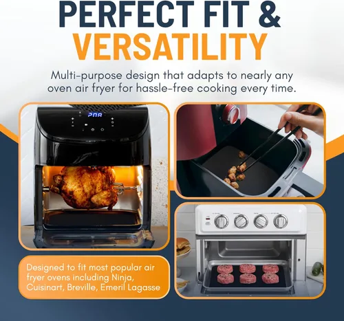 Miniatura 8 de Revestimientos para horno tostador para la parte inferior del horno (paquete de 4) revestimientos reutilizables antiadherentes resistentes al calor