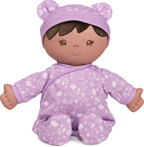 GUND Muñeca de bebé sostenible para bebé, muñeca de felpa hecha de materiales reciclados, para bebés y recién nacidos, morado, 12 pulgadas Muñeca de