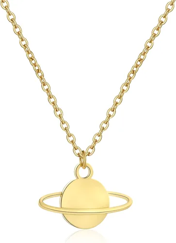 Miniatura 3 de Holy rose 2 piezas de collar de Saturno con estrella de luna, regalo para amantes de la música, regalos para cantantes, regalos inspirados