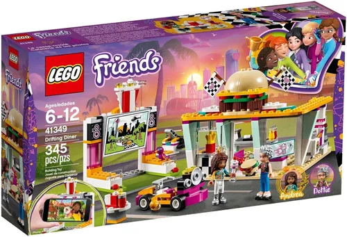 LEGO Friends Drifting Diner 41349 Kit de construcción de autos de carreras y Go Kart para niños, el mejor regalo creativo para niñas y niños (345