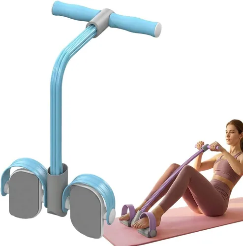 Bandas de resistencia de pedal con asas, cuerda de tensión multifunción de 6 tubos mejorada 2026 para yoga, pilates, banda de resistencia duradera y