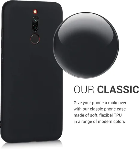 Miniatura 2 de kwmobile Funda compatible con Xiaomi Redmi 8 - Funda protectora delgada para teléfono TPU - Acabado mate suave - Negro mate