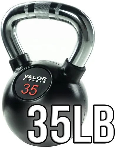 Miniatura 9 de Valor Fitness Chrome Kettlebells – Solid Cast Iron Kettlebell with Chrome Finish, Strength Training Weight for Swings, Squats, Cleans & Home Gym